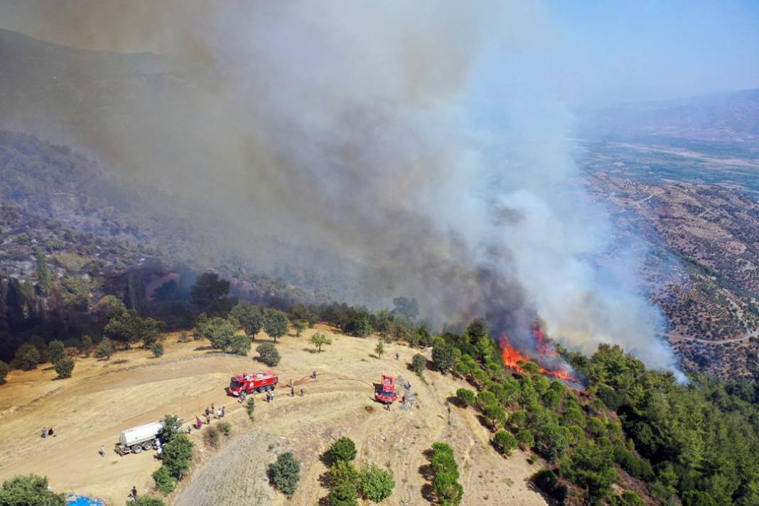 Aydın'daki orman yangınından son görüntüler 9